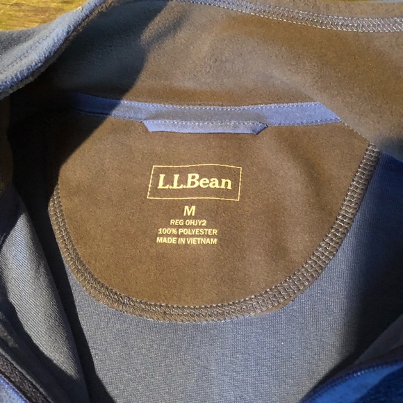 L.L. Bean pullover EUC medium blue & grey - Picture 4 of 8